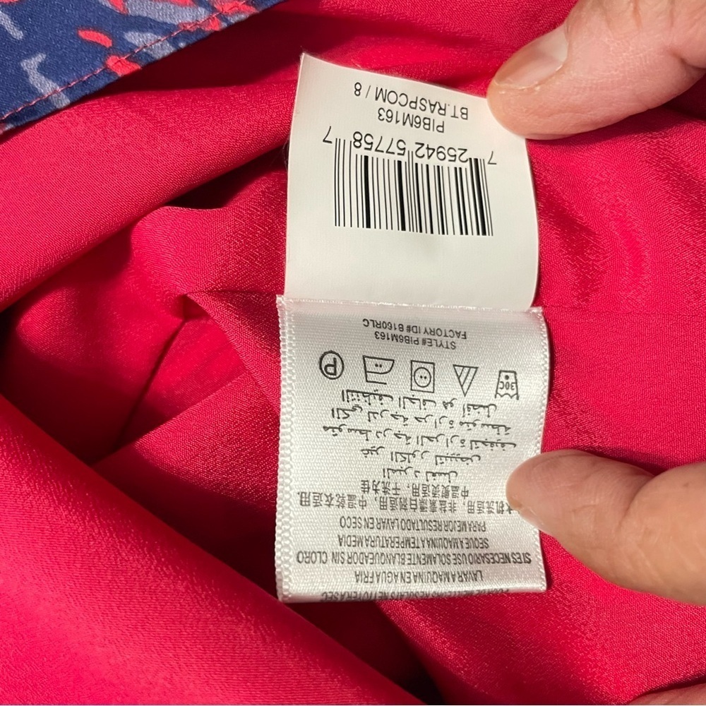 BCBGeneration Raspberry Red Multi One -Shoulder Cocktail Dress Sz 8 - Picture 13 of 16
